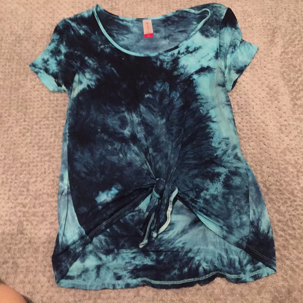 Blue & tq tie dye blouse